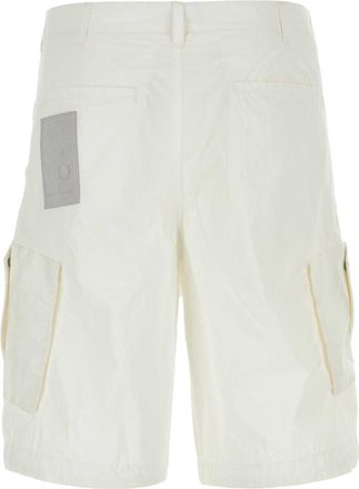 Ten c Mens White Nylon Bermuda Shorts Bianconeve Exterior