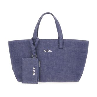A.P.C. Tote Bags, female, Blue, Size: ONE SIZE Tote Bags