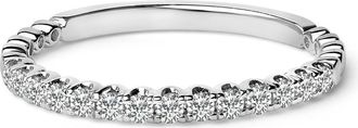 House of Brilliance 14K Gold 1/4 Cttw Round Diamond Prong Set Wedding Band in White at Nordstrom, Size 7.5