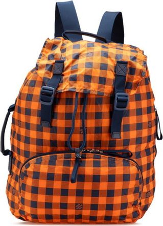 Louis Vuitton Navy Orange Nylon Leather Backpack (Pre-Owned)