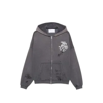 Paly Hollywood Print-detail Long-sleeve Hoodie