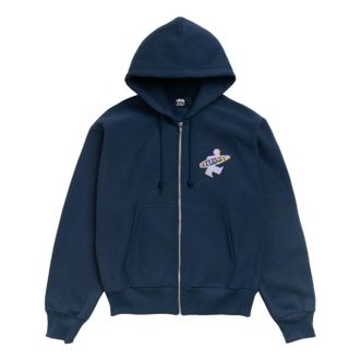 St&uuml;ssy Dot Surf Puff Print Zip Hoodie Navy 1975195-NAVY