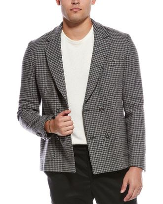 Officine G&eacute;n&eacute;rale Leon Houndstooth Wool Coat