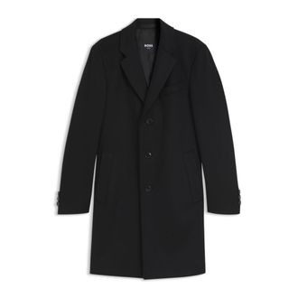 BOSS Slim-fit formal wool coat with cashmere