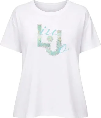 Liu Jo Viscose Bimaterial Over T-Shirt 6164 - Dames - T-shirts - Wit - L - Tops