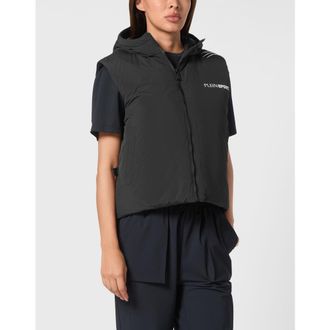Plein Sport Lightweight Padded Vest Scratch Luxe Women in Black at Nordstrom, Size Xx-Large