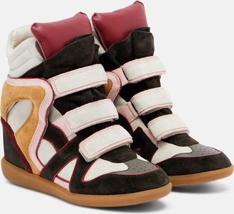 Isabel Marant Sneakers Bekett in suede e pelle con zeppa
