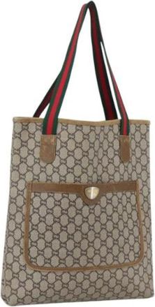 Gucci Pre-owned Tote Bags, female, Beige, Size: ONE SIZE Pre-owned Plastic Tote Bag
