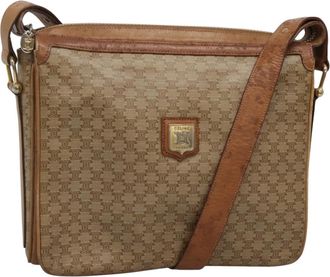 Celine Macadam Beige Canvas Shoulder Bag (Pre-Owned)