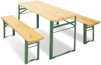 Pinolino 201337 - set tenda per feste per bambini Sepp - tavolo (110 x 40 x 51 cm), panca (110 x 20 x 31 cm) - Pinolino