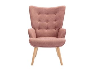 VENTE-UNIQUE.COM Sill&oacute;n cl&aacute;sico poli&eacute;ster rosa
