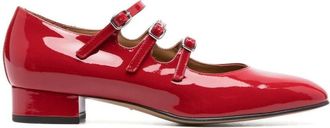 Carel Red Ariana Leather Ballet Flats