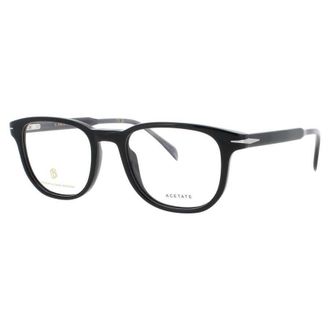 David Beckham Mens Black Rectangular Eyeglass Frames Db-1123-08A-50