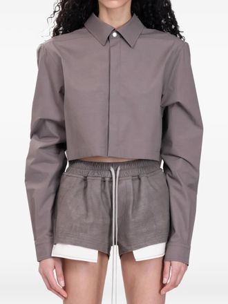 Rick Owens Giacca-camicia crop - Marrone
