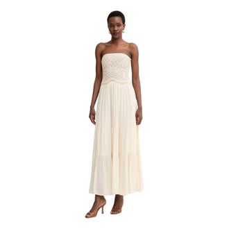 Twinset Vestido maxi palabra de honor - Dresses - Mujer - Beige - S