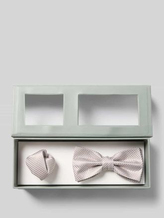 Roy Robson Fliege aus Seide im Set mit Einstecktuch in Beige, Gr&ouml;&szlig;e 1