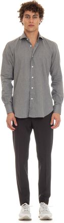 Barba Light Flannel Micro Resca Cotton Shirt