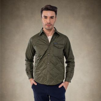 Members Only Mens Quilted Shirt Jacket