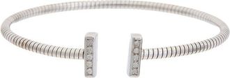 Meshmerise 18K Over Silver 0.10 Ct. Tw. Diamond Bangle Bracelet