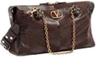Valentino Garavani Small Shoulder Bag Rockstud - Dames - Schoudertassen - Bruin - ONE Size - Tassen