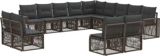 vidaXL Conjunto De Sof&aacute;s De Jard&iacute;n 13 Uds. Gris Y Gris Oscuro Vidaxl