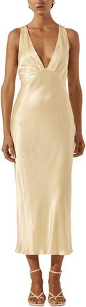 Shona Joy La Lune Plunged Cross Back Midi Dress