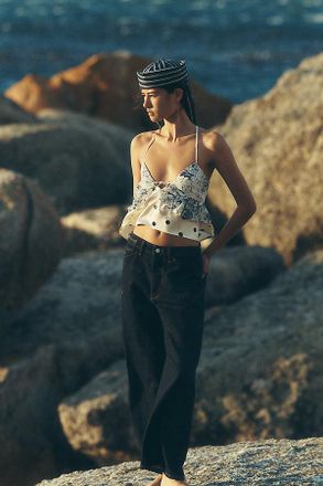 Pilcro The Kayden Clean High-Rise Barrel Jeans by Pilcro