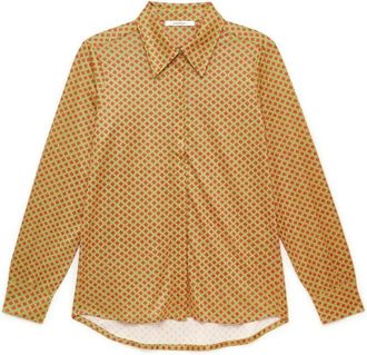 Maliparmi Micro Print Jersey Shirt - Dames - Overhemden - Veelkleurig - M - Polyester - Overhemden