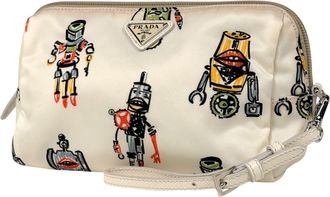 Prada White Nylon Pouch (Pre-Owned)
