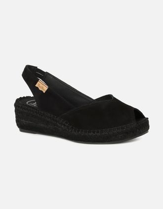 Toni Pons Womens Bernia Womens Wedge Heel Espadrilles Sandals - Black - Size: 8