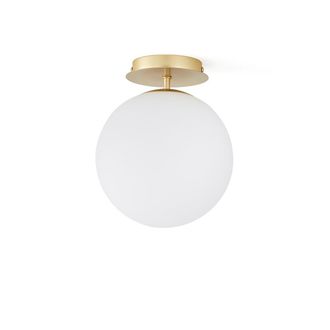 La Redoute Interieurs Plafondlamp of wandlamp, messing en opaline glas, MORICIO