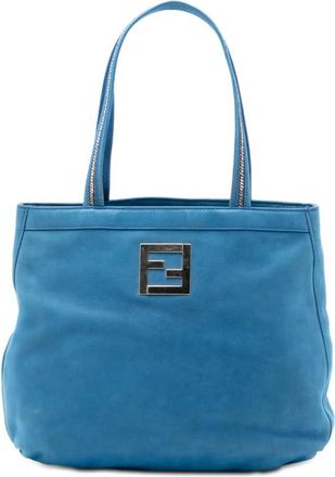 Fendi Pre-owned Fendi Nubuck FF Chains Tote Ladies 8BR651-DRD 2461-119