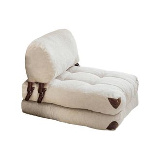 Dmora Sill&oacute;n Surigae, Sillita Con Brazos, Soporta 130 Kg, Estructura Crema, 80x60x70h Cm Blanco Crema