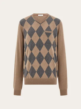 Ferragamo Men V-neck sweater Beige