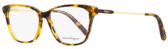 Ferragamo SF2851 Tortoiseshell Rectangle Eyeglasses - Havana