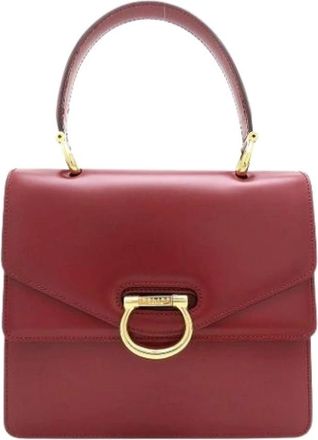 Celine Pre-owned Vintage Handbag - Dames - Vintage Handtas - Rood - ONE Size - Leer - Vintage