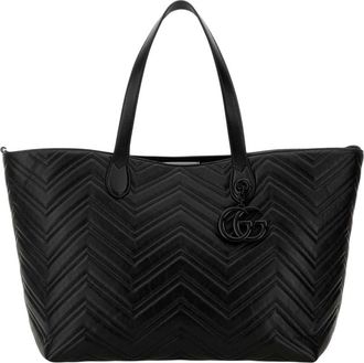 Gucci Black GG Marmont Large Tote