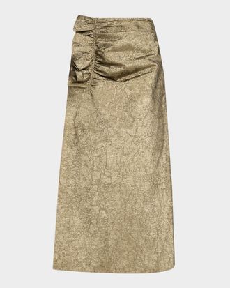 Ulla Johnson Ellis Taffeta Midi Skirt