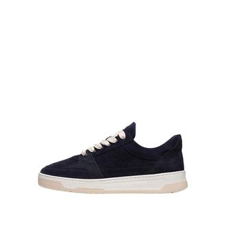 Filling Pieces Schoenen, Heren, Blauw, 45 EU, Leer, Low Vise Suede Sneaker