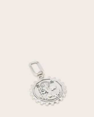 AllSaints Sterling Silver Large Coin Sterling Silver Pendant Charm, Size: One Size