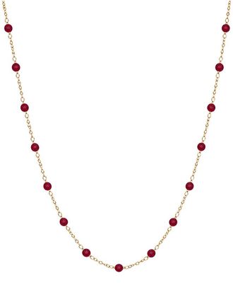 Jewelmak 14K Ruby Necklace