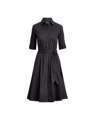 Ralph Lauren BELTED COTTON-BLEND SHIRTDRESS