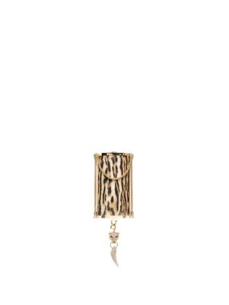 Roberto Cavalli small Tiger Tooth shoulder bag - Gold