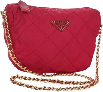 Prada Pre-owned Vintage Cross Body Bag - Dames - Vintage Schoudertas - Rood - ONE Size - Nylon - Vintage