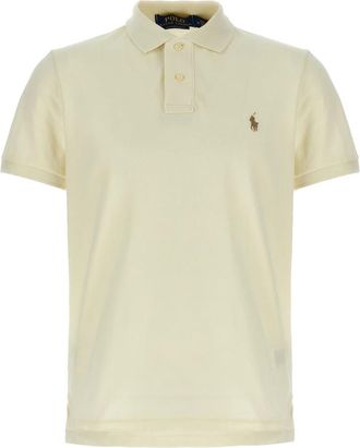 Polo Ralph Lauren Slim-fit katoenen piqu&eacute; polo - Heren - Polos - Beige - S - Katoen - Tops
