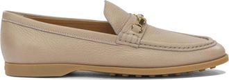 Tod's Loafer met kettingdetail - Dames - Schoenen - Beige - Maat: 37 1/2 EU Leer