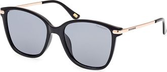 Skechers SE6209 Polarized 01D Womens Sunglasses Black Size 55