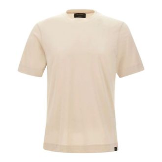 Gran Sasso Crew Neck Cotton Piquet T-shirt - male - Gran Sasso - T-Shirts - Beige - 4XL - Tops