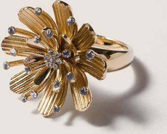 Miu Miu Metal ring with crystals