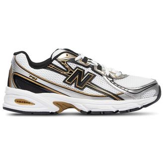 New Balance Mens 740 - Running Shoes White/Black/Gold Size 10.0